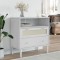 Gossi servanta senja, aspect ratan alb, 80x40x80 cm, lemn masiv pin