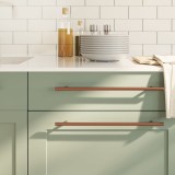 vidaXL M&acirc;nere de dulap, 20 buc., bronz, 320 mm, oțel inoxidabil