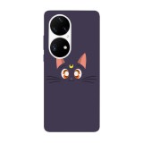 Husa compatibila cu Huawei Nova Y70 model Sailor Moon Luna, Silicon, TPU, Viceversa, Transparent, Carcasa