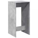 Masa bar, gri beton, 51x50x103,5 cm, lemn prelucrat