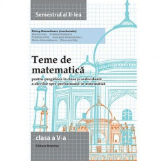 Teme de matematica. Clasa a V-a (semestrul II) - Petrus Alexandrescu foto