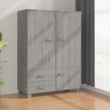 Dulap haine &bdquo;HAMAR&rdquo; gri deschis 99x45x137 cm, lemn masiv de pin