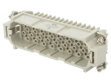 Conector HDC tată 64 pini 8 PE fără contacte, TE Connectivity