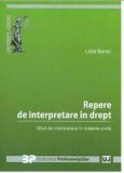 Repere de interpretare in drept: ghid de interpretare in materie civila | Lidia Barac