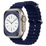 Curea pentru Apple Watch 1/2/3/4/5/6/7/8/SE/SE 2 (38/40/41mm) - Techsuit Watchband (W038) - Dark Blue