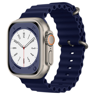 Curea pentru Apple Watch 1/2/3/4/5/6/7/8/SE/SE 2/Ultra (42/44/45/49mm) - Techsuit Watchband (W038) - Dark Blue foto