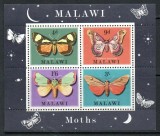 Malawi 1970 - Fluturi, molii, bloc neuzat