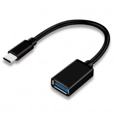 Cablu date USB 2.0 la USB Type C, lungime cablu 10 cm - Negru