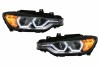 Faruri Full Angel Eyes LED DRL BMW 3 Series F30 F31 Sedan Touring (10.2011-05.2015) Negre Performance AutoTuning