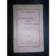 Ion F. Buricescu - Scrisori catre Tertius (1928)