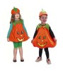 Costum Carnaval Copii Dovleac, 3-4 Ani (92-104 cm), Poliester, Halloween, Portocaliu/Verde, Băieți/Fete, cu Bască