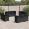 Gossi set canapele de gradina, 12 piese, cu perne, negru, poliratan