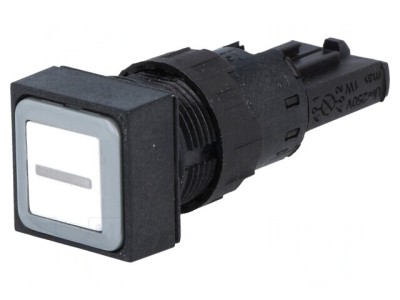 Comutator apăsare 16mm alb 2 poziții foto
