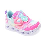 Pantofi sport SKECHERS roz, HEART LIGHTS, din material textil