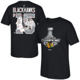Chicago Blackhawks tricou de bărbați 2015 Stanley Cup Champions Signature - S, Reebok