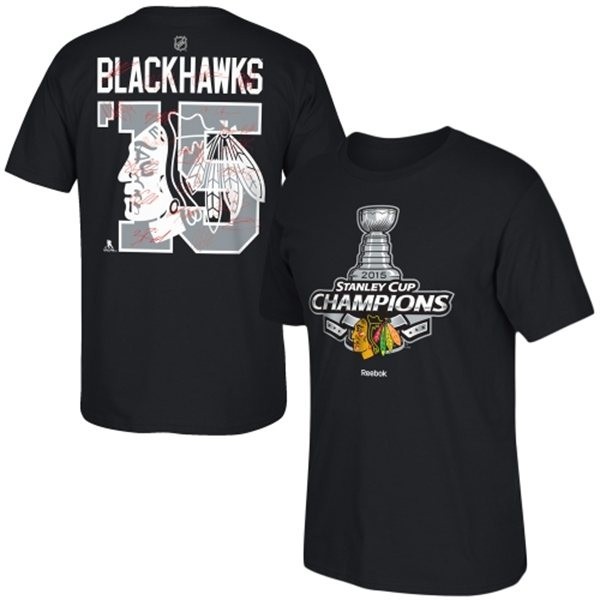 Chicago Blackhawks tricou de bărbați 2015 Stanley Cup Champions Signature - S