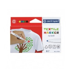 Set creativ markere pentru textil, 6 culori, 7Toys