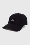 Lacoste șapcă de baseball din bumbac culoarea negru, cu imprimeu RK0491-031