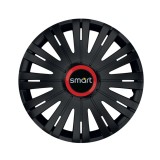 Cumpara ieftin Set 4 capace roti Negre Cu Inel Rosu Active R15 pentru gama auto Smart, Autohelix MSA