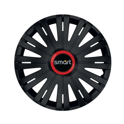 Set 4 capace roti Negre Cu Inel Rosu Active R15 pentru gama auto Smart foto