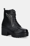 Koi Footwear botine culoarea negru, cu toc drept, Salvius