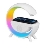 Incarcator fara fir, ceas cu alarma, difuzor bluetooth, lampa de noptiera, multicolor