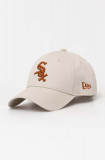 Cumpara ieftin New Era șapcă de baseball din bumbac culoarea bej, cu imprimeu, CHICAGO WHITE SOX