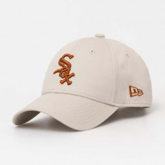 New Era șapcă de baseball din bumbac culoarea bej, cu imprimeu, CHICAGO WHITE SOX