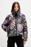 adidas geacă x Farm Rio culoarea negru, de iarnă, oversize, JL8611