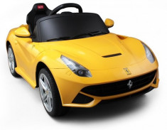 Masinuta electrica pentru copii Ferrari F12 1x 25W 12V #Galben foto