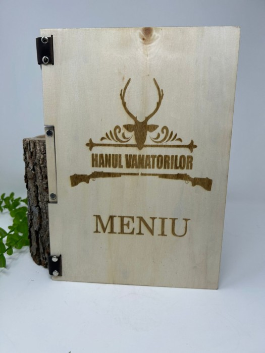Coperta pentru meniu din lemn