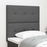 VidaXL Tăblie cap cu headboard Manual Gri &icirc;nchis 100 cm țesătură