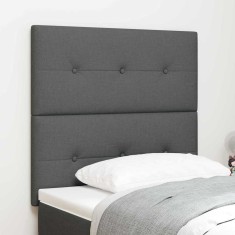vidaXL Tăblie cu LED cu lumini cu bandă LED Gri &icirc;nchis 100 cm țesătură