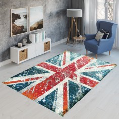 Covor Model England 11197-140, Marime 120 x 170 cm, Multicolor, Inaltime Fir 9 mm, Antialergic, Polipropilena, Living, Dormitor, Sufragerie, Birou
