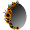 Oglinda decorata partial cu floarea soarelui din matase, 40&amp;#215;60 cm &amp;#8211; FEIS002