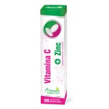 Cumpara ieftin Vitamina C + Zinc, 20 comprimate efervescente, Naturalis