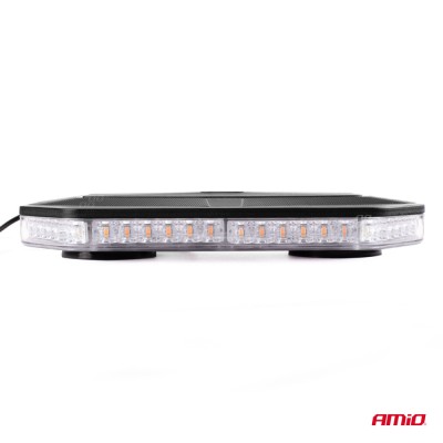 Rampa luminoasa girofar, culoare Orange, alimentare 12/24V, 48 LED-uri, protectie IP56, montaj cu magnet foto