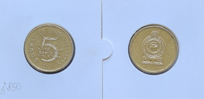 Sri Lanka 5 rupees 2011 foto