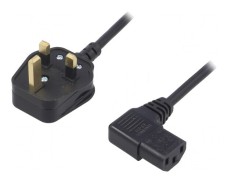 Cablu Alimentare 1.8m 3x0.75mm2 BS 1363 la IEC C13 90&deg; PVC