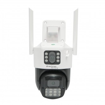 Camera de supraveghere lentila duala 6MP, WIFI P2P, rotativa 360 PTZ cu senzor de miscare, sirena, detectie umana, google assistant si aplicatie iCSee foto