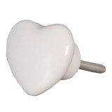 Cumpara ieftin Set 4 butoni mobilier ceramica alba 4x3x4 cm