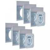 Inele ancorare pentru remorcă 6 buc, oțel galvanizat, 2000 kg, vidaXL