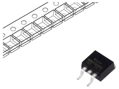 Tranzistor N-MOSFET Unipolar TO263 foto