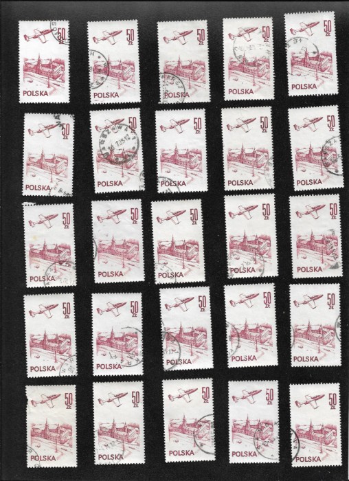 25 timbre Polonia 50 zlotych