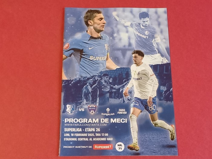 Program meci fotbal FARUL CONSTANTA - FC BUZAU (10.02.2025)