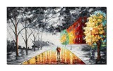 Cumpara ieftin Tablou GIGANT pictat manual dormitor, living - Impreuna pentru totdeauna (5) - 120x70cm ulei pe panza de in, cutit efect 3D, Fabulos!