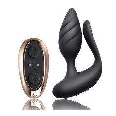 Vibrator Cuplu Cocktail Remote Control 10 Moduri Vibratii USB Silicon Negru