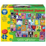 Puzzle de podea in limba engleza Invata alfabetul (26 piese - poster inclus) BIG ALPHABET JIGSAW, orchard toys