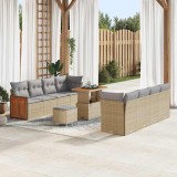 VidaXL Set de canapele pentru grădină 11 pcs Bej 90 x 55 x 71 cm