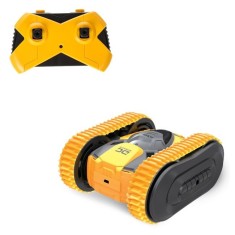 Masina cu telecomanda 2 in 1 Stunt Shopiens&amp;reg; de 2.4 GHz cu 4 roti mari care pot fi schimbate cu 2 senile, scala 1:18 foto